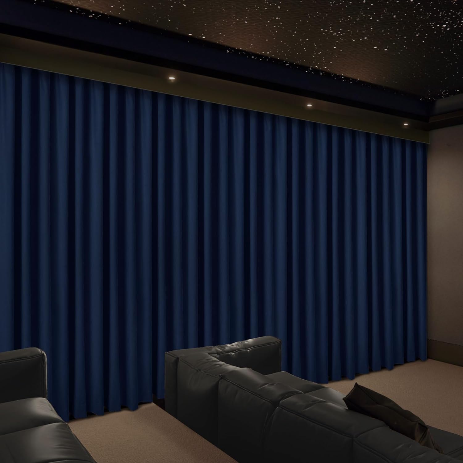 100% Blackout Velvet Curtain - Navy Blue