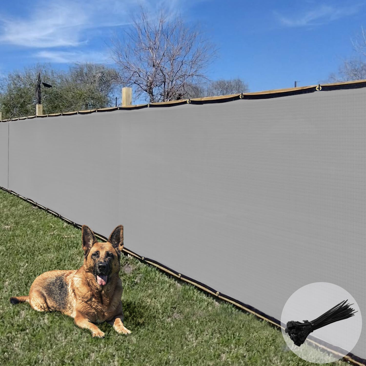 E&K Sunrise 6ft x 50ft Privacy Fence Screen for Outdoor Spaces