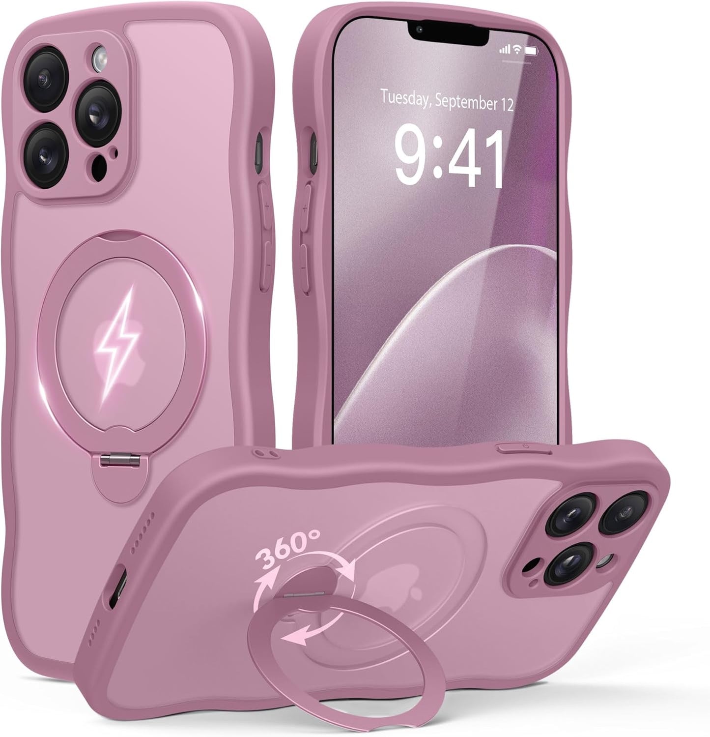 GolbinBox iPhone 13 Pro Case with 360 Spin Magnetic Stand