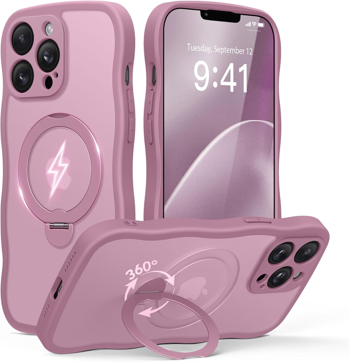 GolbinBox iPhone 13 Pro Case with 360 Spin Magnetic Stand