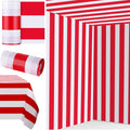 Ctosree 78.7 in x 100 ft Striped Tablecloth Roll for Parties
