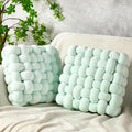 Knot Throw Pillows 2-Pack Light Green Crystal Velvet - Soft Accent Set