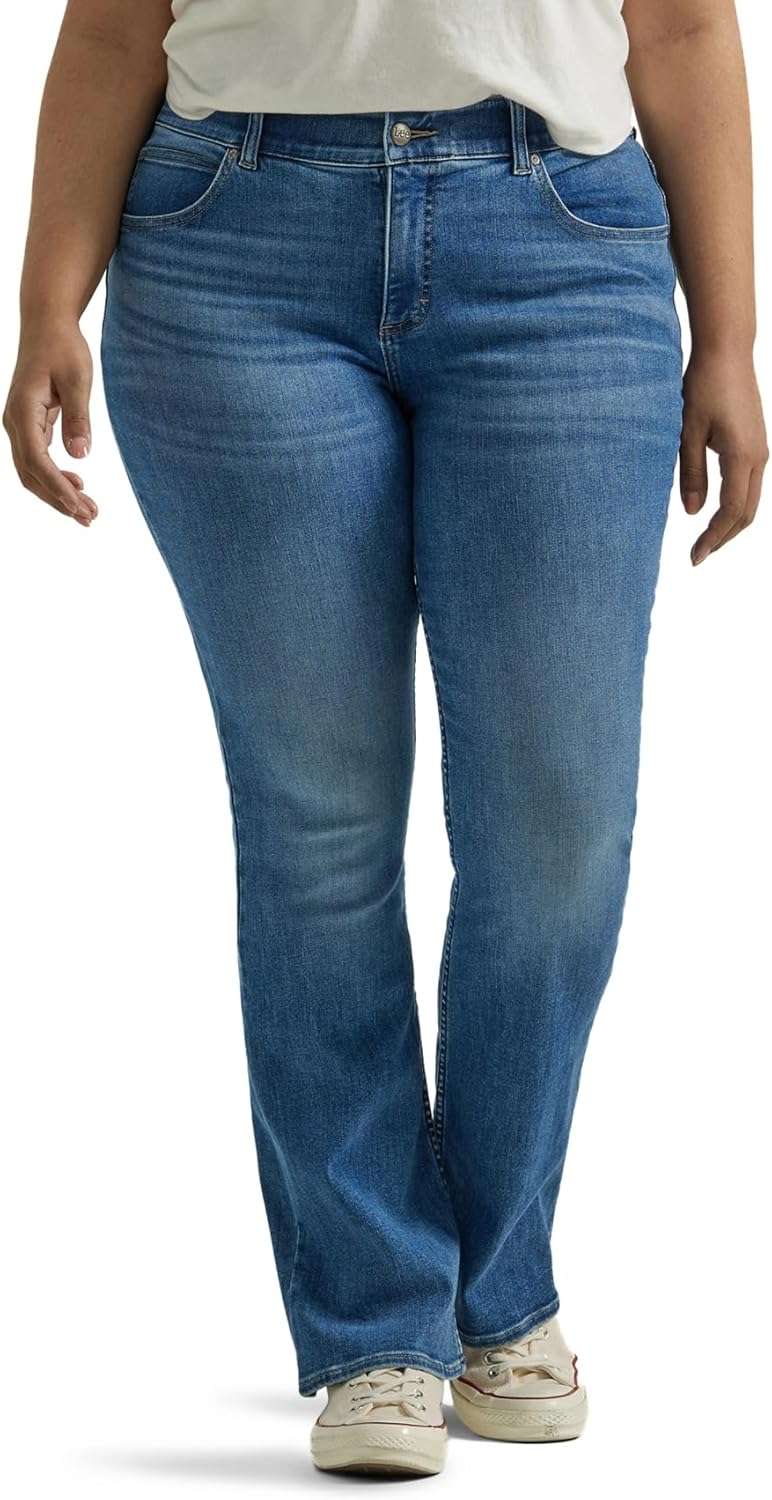 Lee Women's Plus-Size Flex Motion Bootcut Jean for Comfort