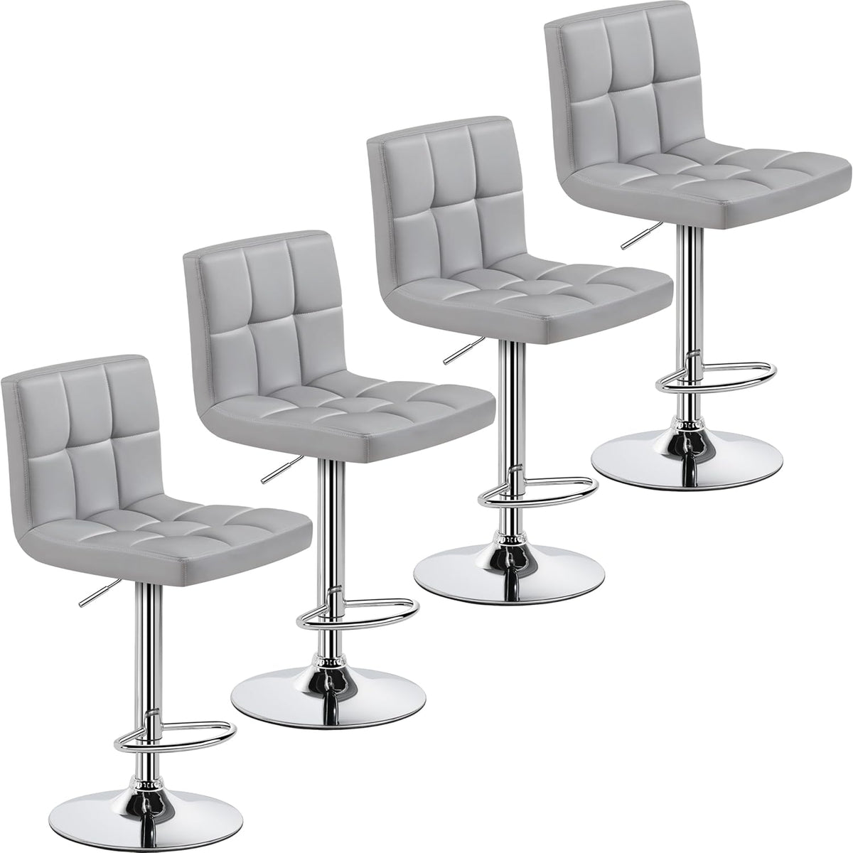 Yaheetech Bar Stools Set of 4 with Adjustable Height and Style