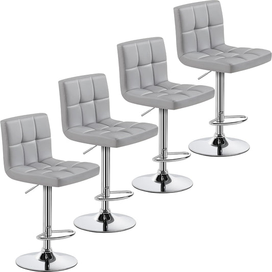 Yaheetech Bar Stools Set of 4 with Adjustable Height and Style