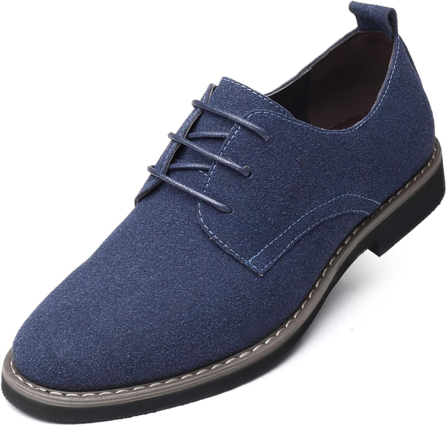 Mens Suede Leather Dress Shoes Casual Lace Up Oxfords Style