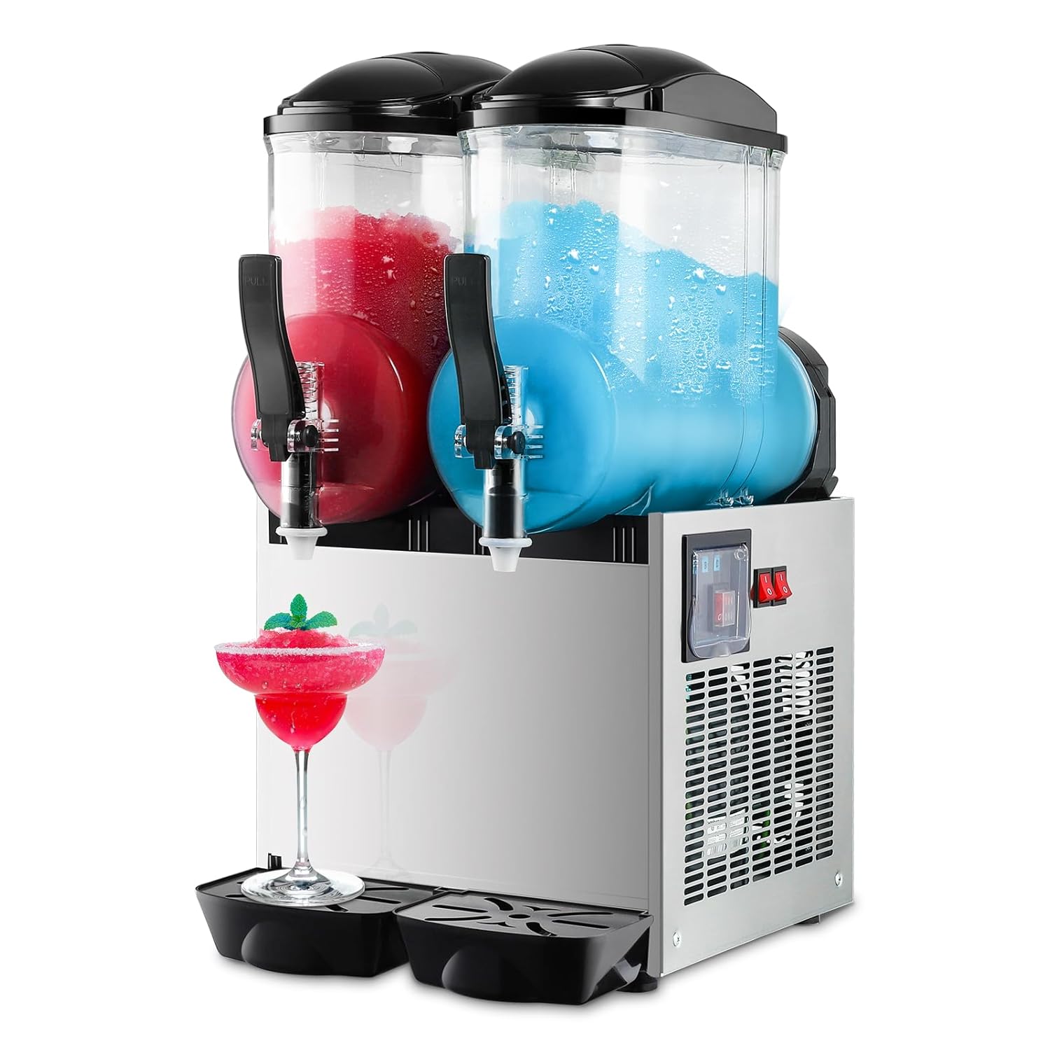 Mirfee 30L Commercial Slushy Machine - Effortless Cleaning & Refreshing Drinks