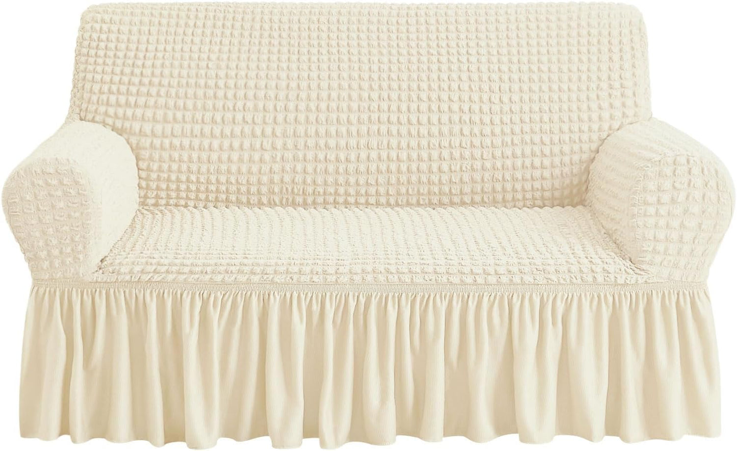 NICEEC Loveseat Slipcover Beige Universal High Stretch Protector