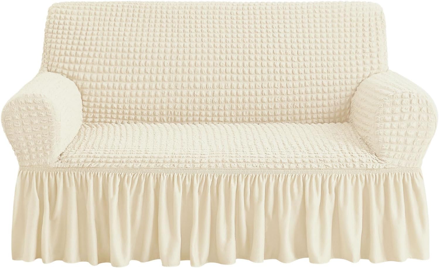 NICEEC Loveseat Slipcover Beige Universal High Stretch Protector