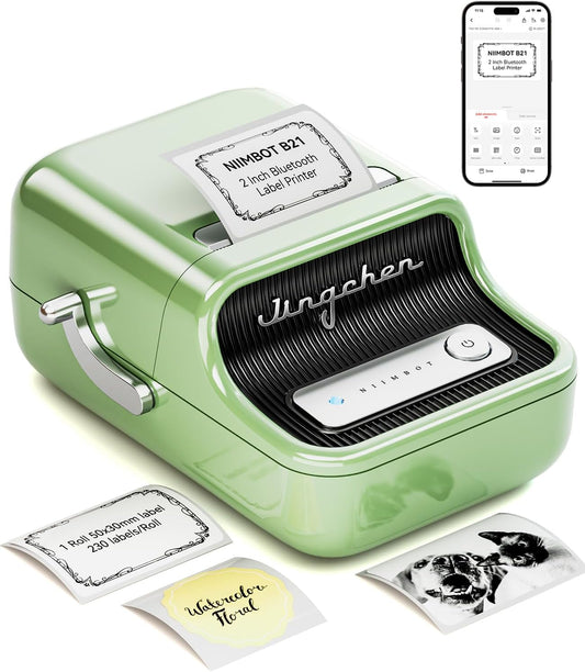 NIIMBOT B21 Bluetooth Label Printer - Inkless & Portable