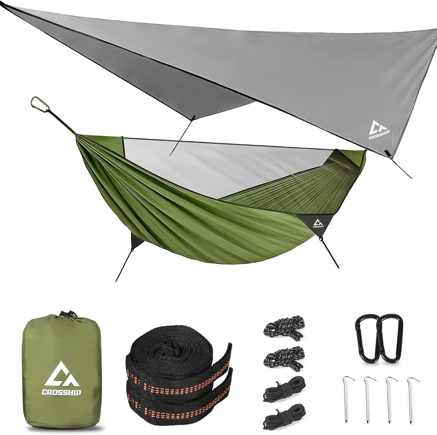 Camping Hammock Mosquito Net with Rain Fly for Outdoor Adventures