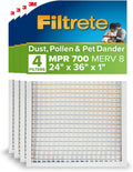 Filtrete 24X36X1 Air Filter: MPR 700, MERV 8, Clean Living - 4 Pack