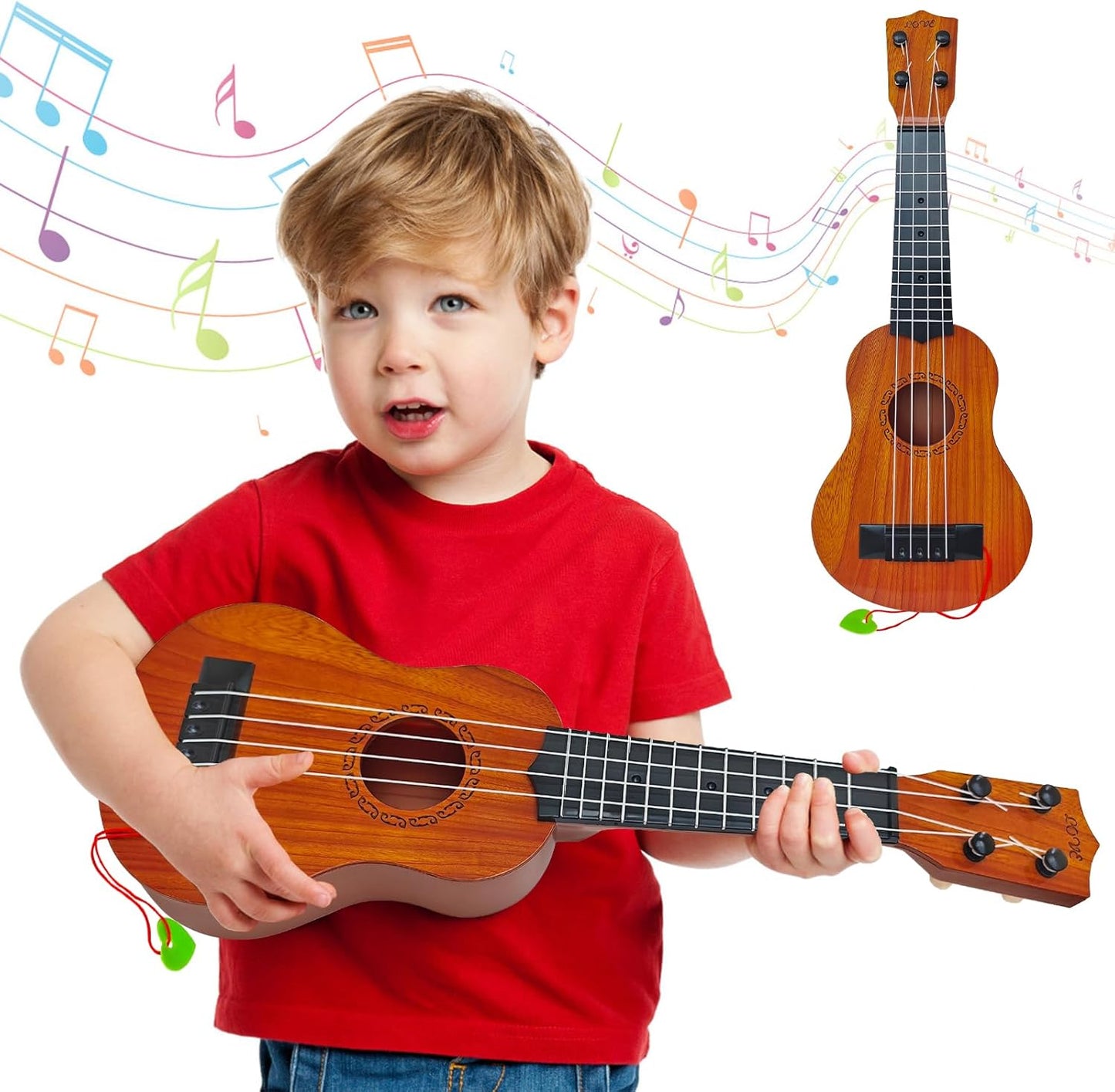 Woozettn Kids Toy Ukulele: Fun Learning Musical Toy