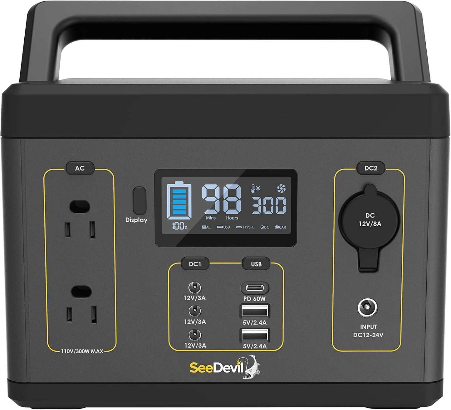 SeeDevil 280Wh Solar Generator - Power Anywhere!