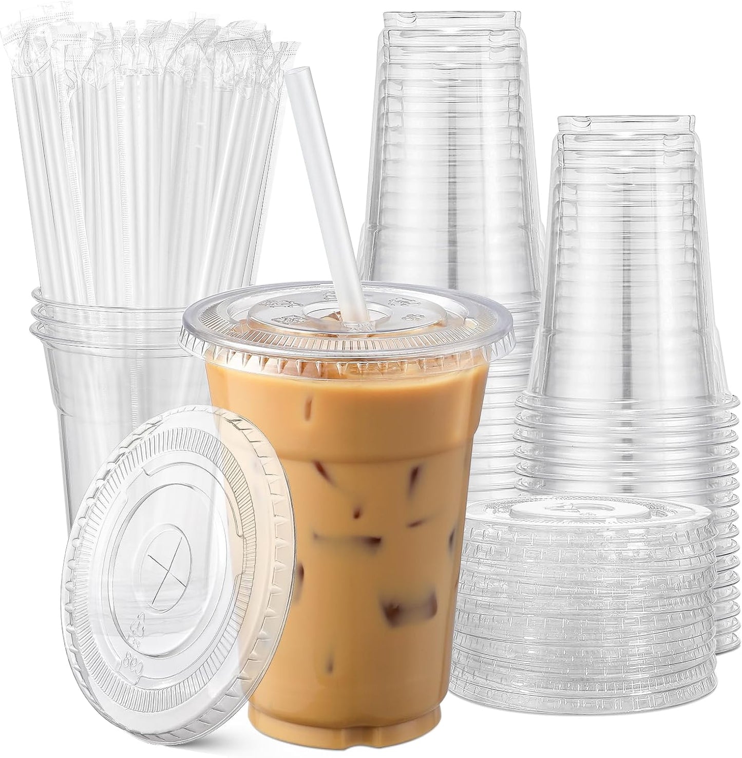 AOZITA 16 Oz Disposable Cups - Perfect for Cold Drinks