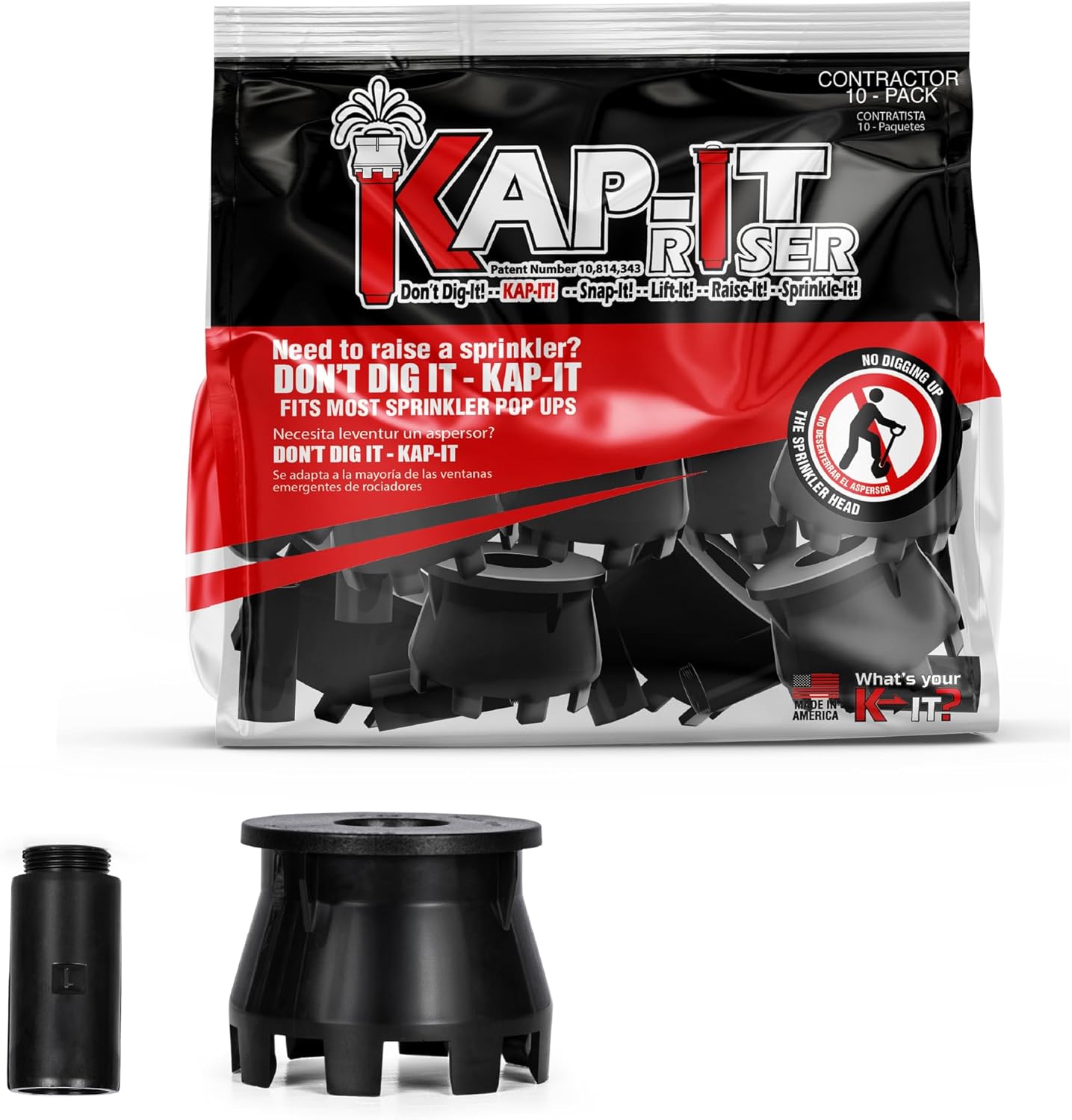 KAP-IT Pop-Up Sprinkler Riser Extension for Easy Installation