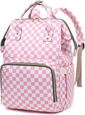 Checkered Laptop Backpack for Women 15.6 in - Stylish Daily Carry