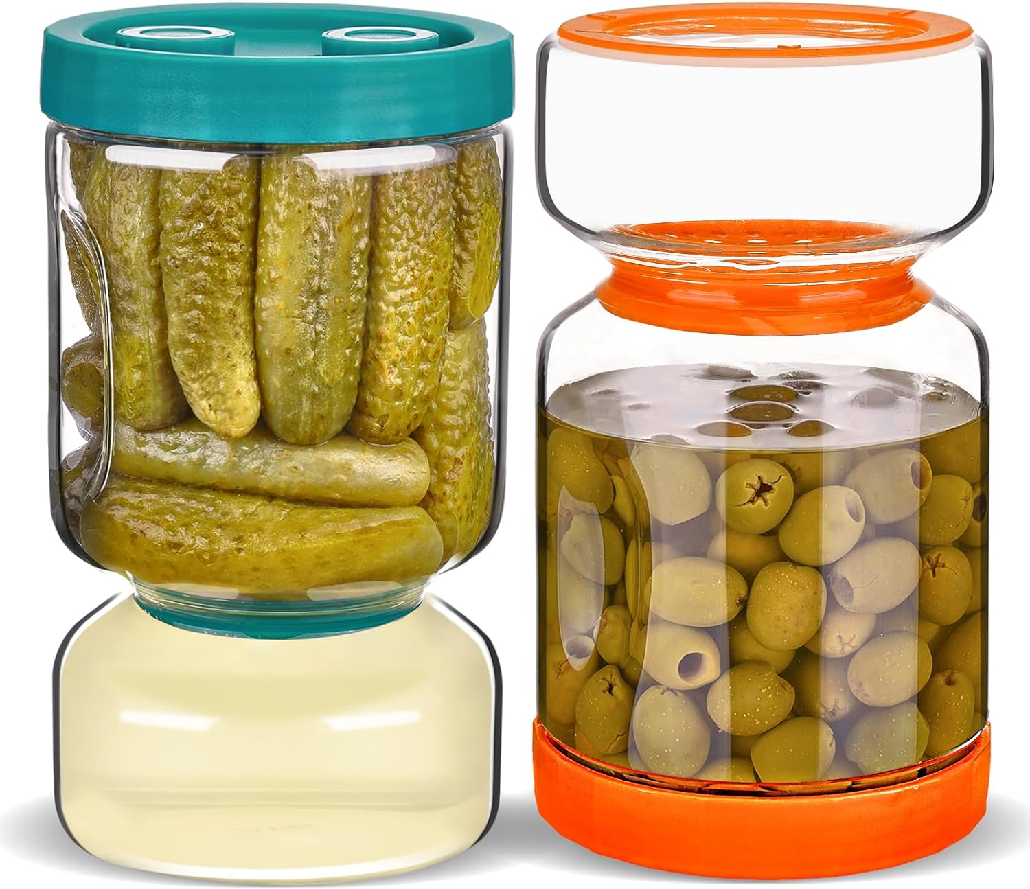 ZENS Pickle Jar with Strainer Flip - Perfect for Pickling Lovers