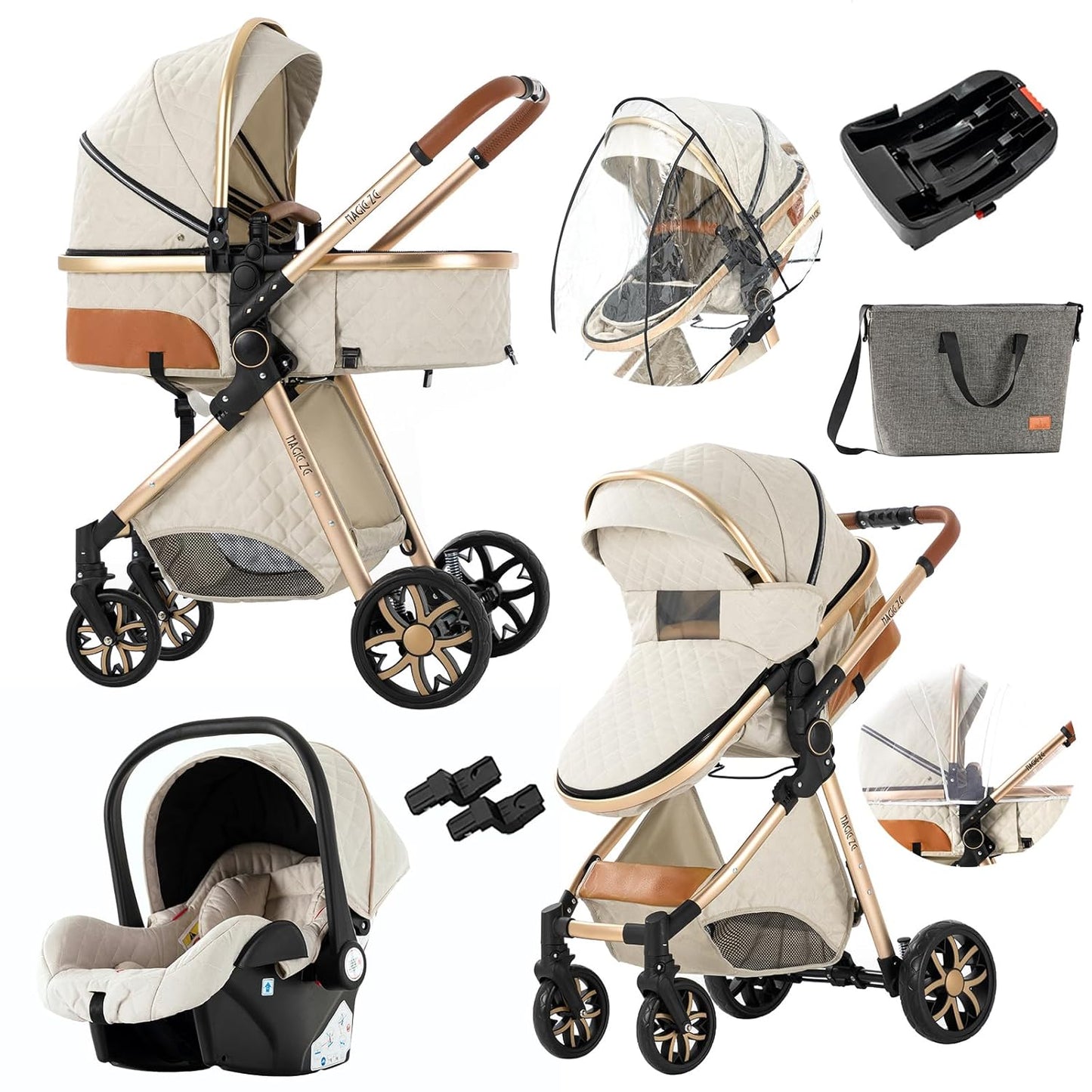 3 in 1 Baby Travel System Convertible Stroller for Newborns
