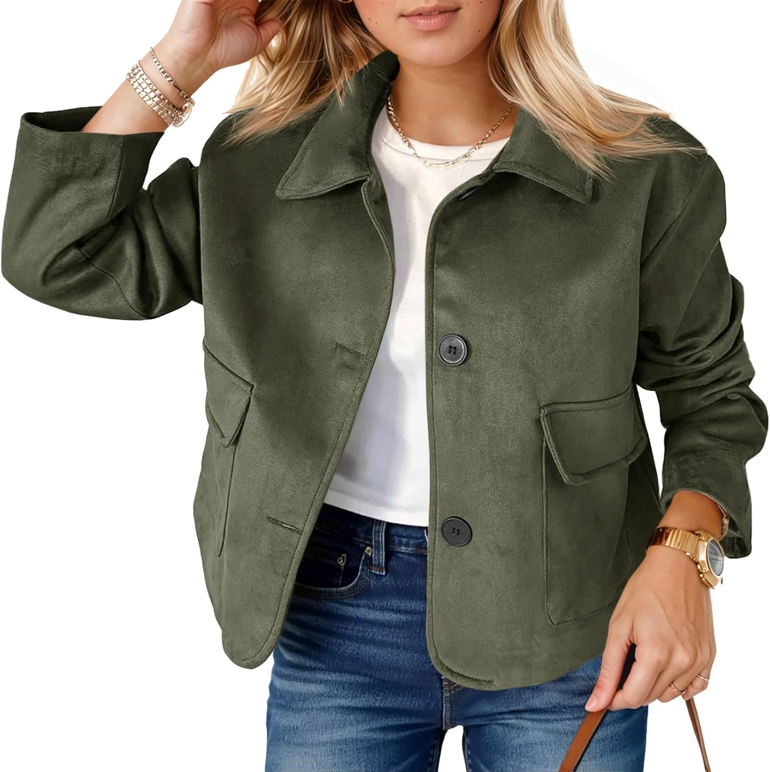 Stylish Faux Suede Leather Jackets for Women by Tankaneo