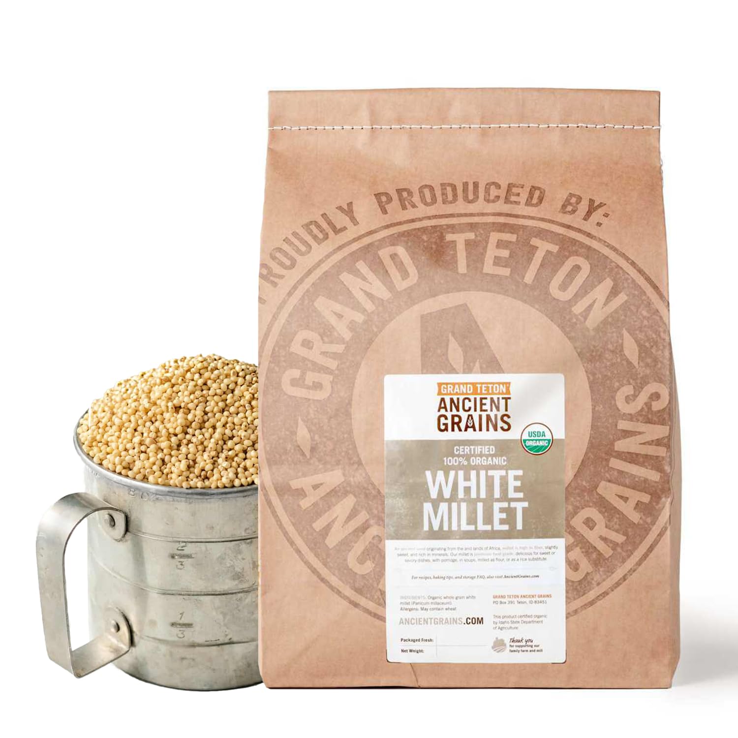 Organic White Millet by Grand Teton - Nutritious Gluten-Free Grain