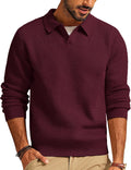 PJ PAUL JONES Mens V Neck Pullover Sweater - Warm, Textured Comfort In