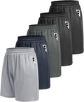 Athletic Gym Mens Shorts - 5 Pack Quick Dry Workout Shorts are