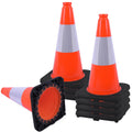 OrangeStar 8Pack 18in Orange Traffic Safety Cones - Durable, Visible