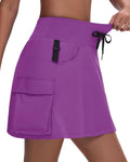 Women's 16ft 20ft Hiking Cargo Skort - High Waisted Quick Dry