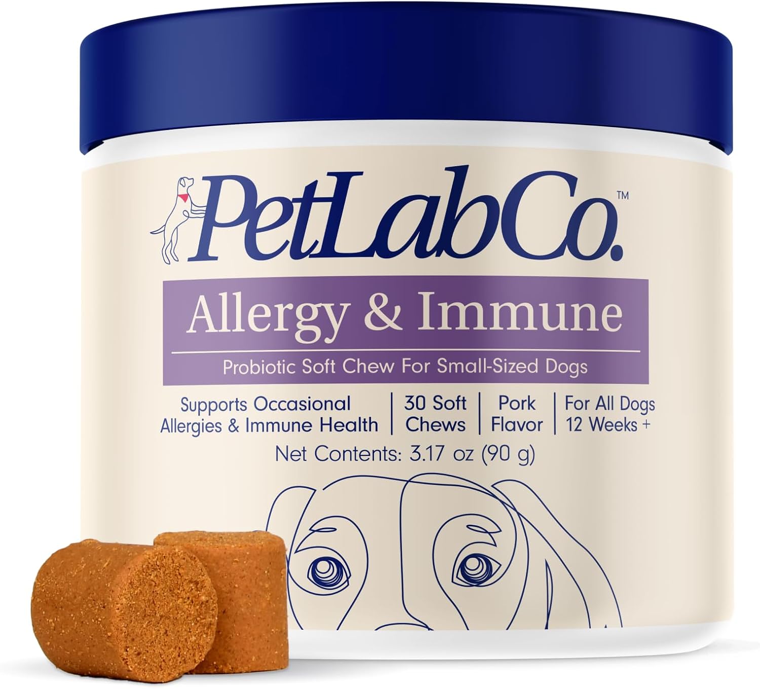 PetLab Co. Allergy & Immune Daily Probiotics for Dogs Chews