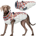Dog Coat for Large Dogs Red Plaid XXXL - Waterproof Winter Jacket