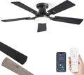 ZMISHIBO 42 Inch Ceiling Fan with Light - Quiet Low Profile
