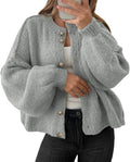 Women's Oversized Cardigan Sweater with Buttons for Autumn Comfort