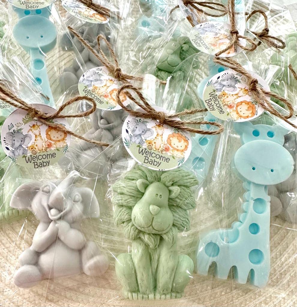Safari Animal Soaps for Baby Showers and Birthday Parties