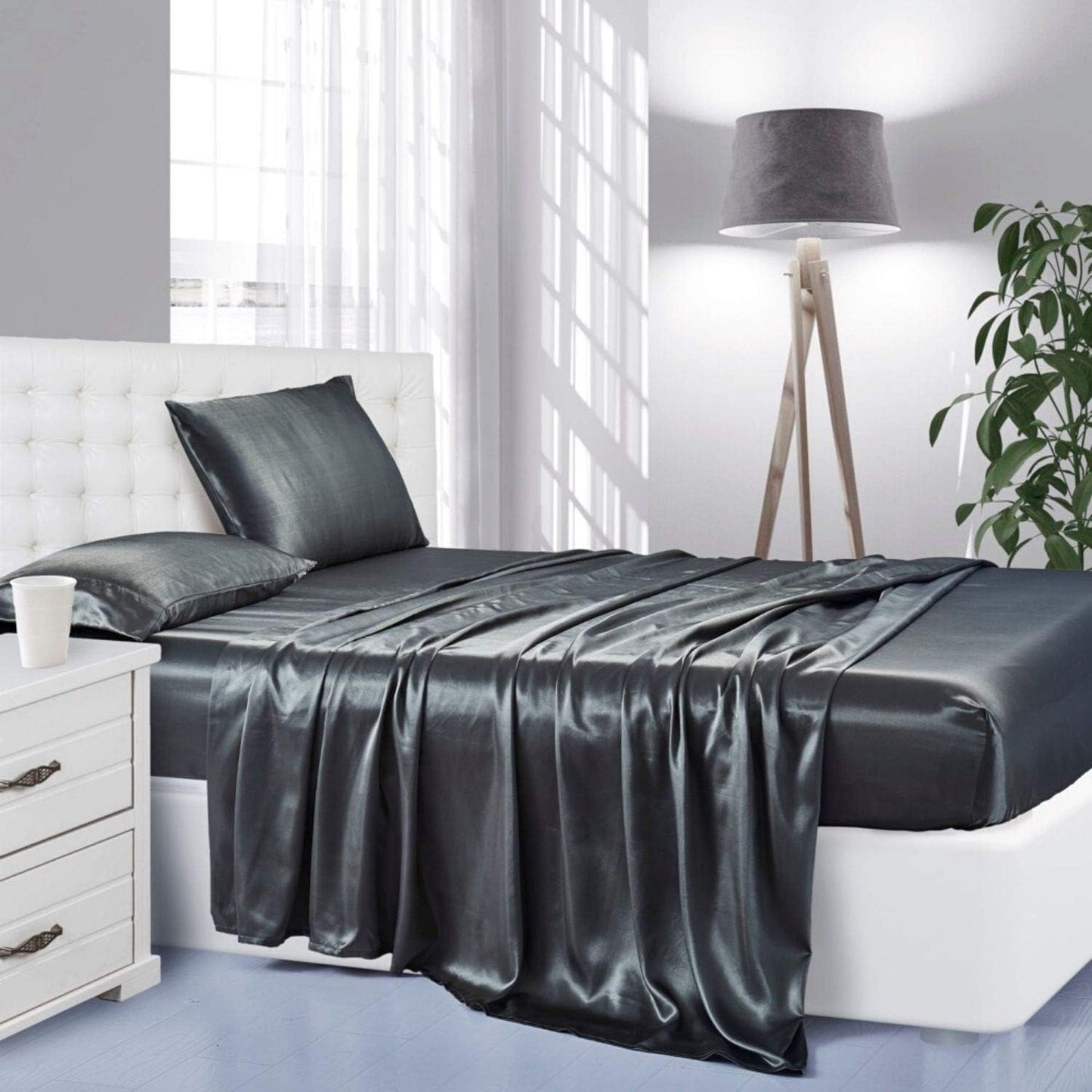 Luxurious California King Satin Bed Sheet Set for Ultimate Comfort