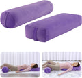 Yoga Bolster Pillow Set - Rectangular and Cylinder Duo for Support