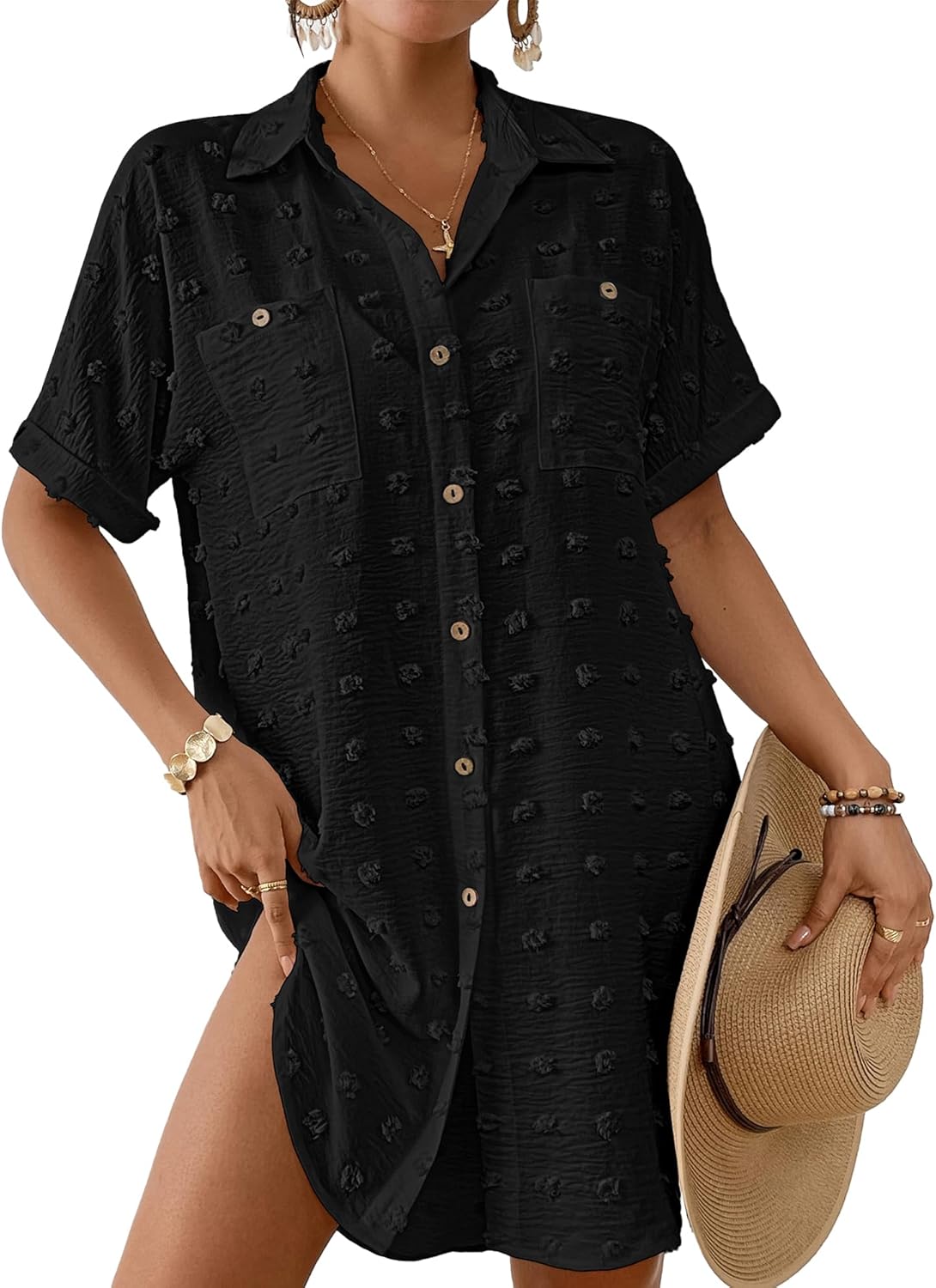 Bsubseach Swimsuit Coverup for Women - Chic Beach Shirt