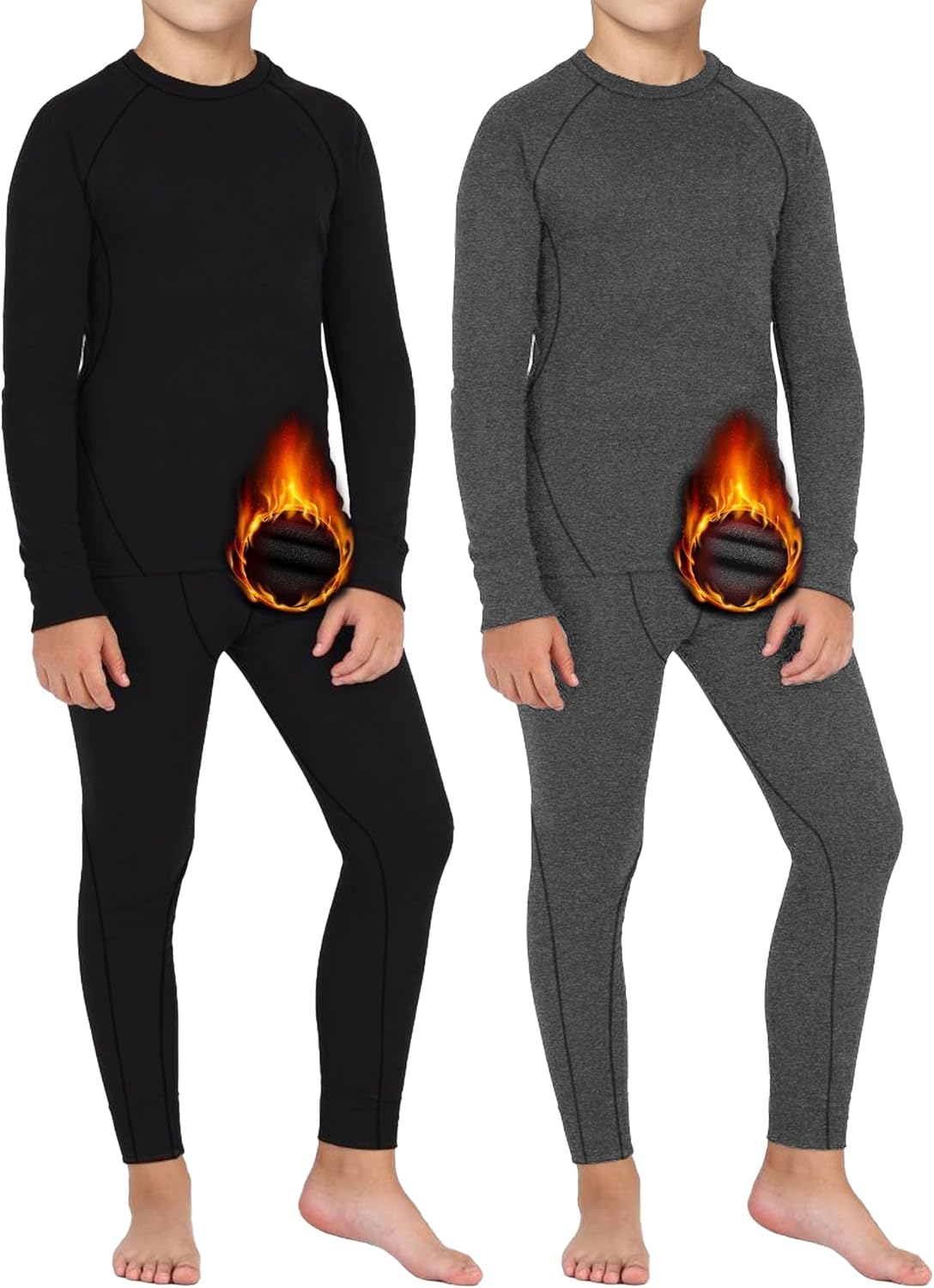 Dalavch Youth Boys Thermal Base Layer Long Johns for Kids