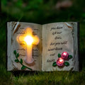 Outdoor Solar Bible Cross Garden Stakes Lights - Warm Memorial Glow