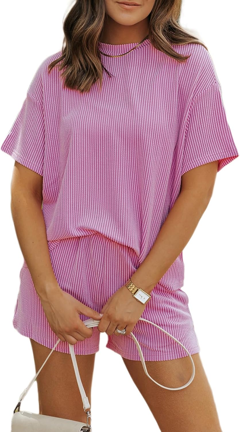 Stylish MARZXIN Women's 2 Piece Outfits Summer Tracksuit Set