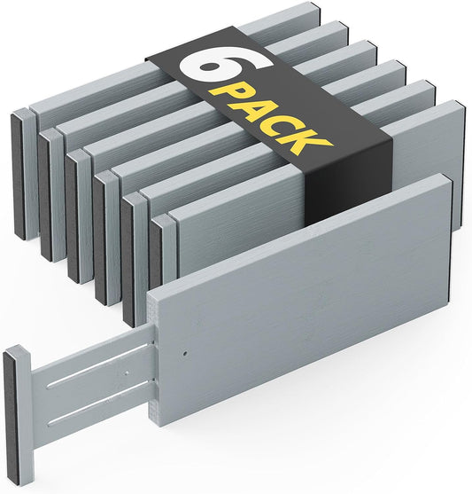 SpaceAid Bamboo Dresser Drawer Dividers for Perfect Organization