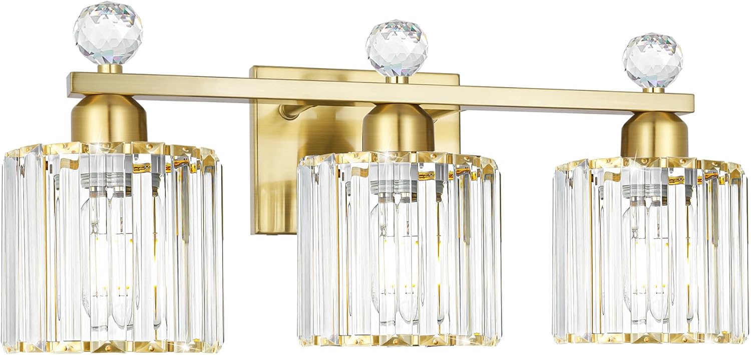 Modern Crystal Bathroom Vanity Light for Luxurious Spaces