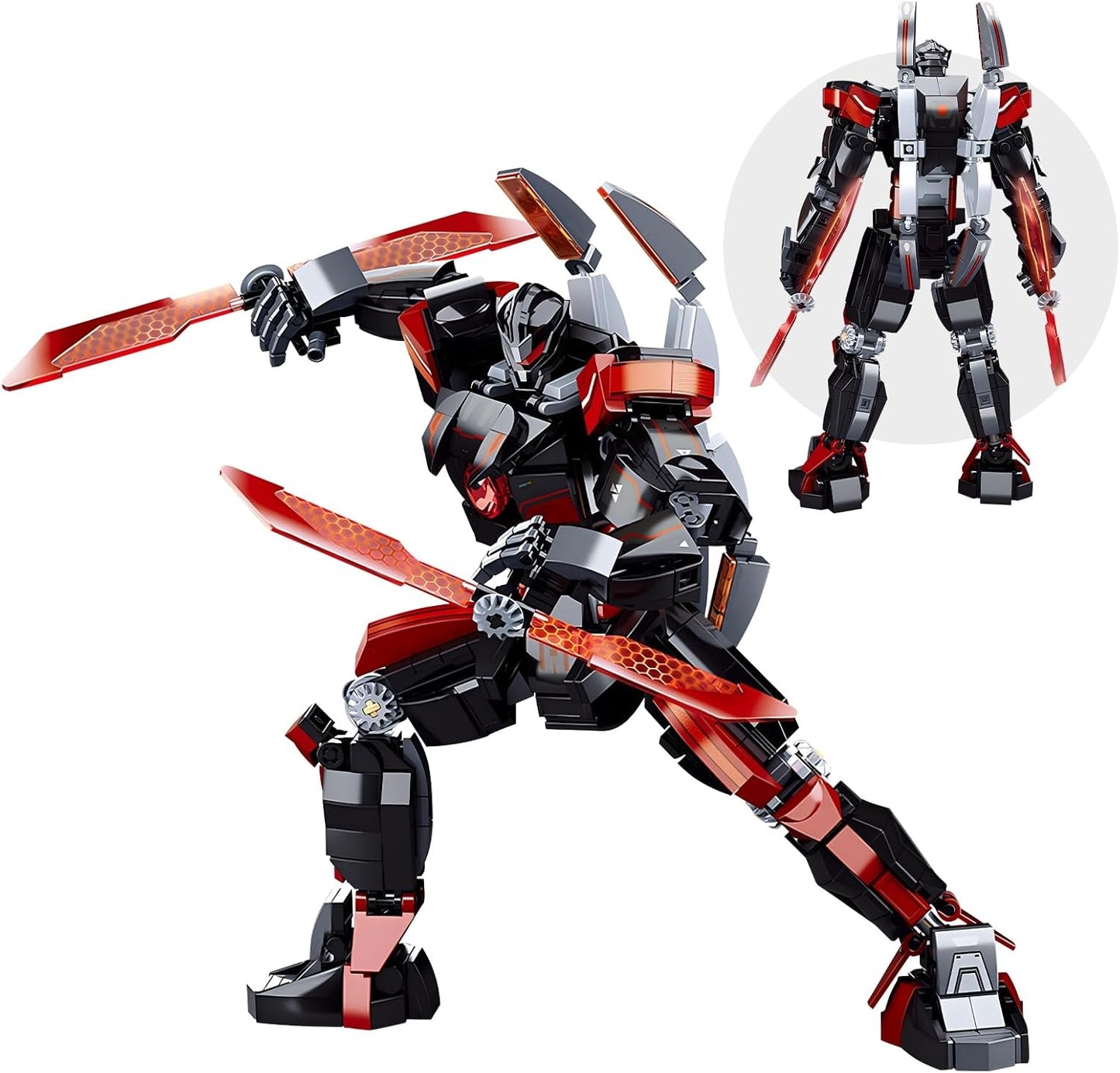 Wanderer Mech Building Blocks Set for Adults - Dark Robot Model