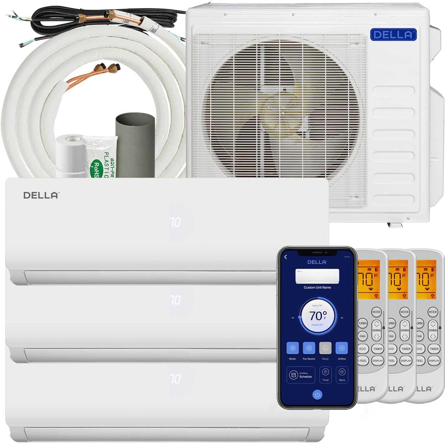 Della Tri-Zone Air Conditioner: Smart, Energy Efficient