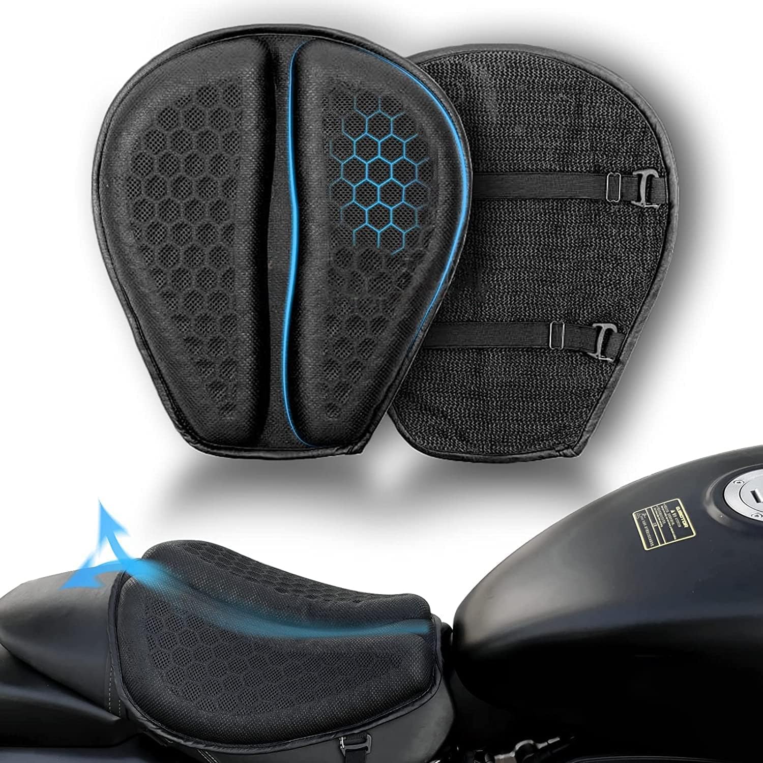 Motorcycle Seat Cushion 3D Honeycomb Design for Ultimate Comfort