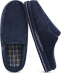 ONCAI Mens Corduroy Moccasin Slippers - Warm Memory Foam Comfort