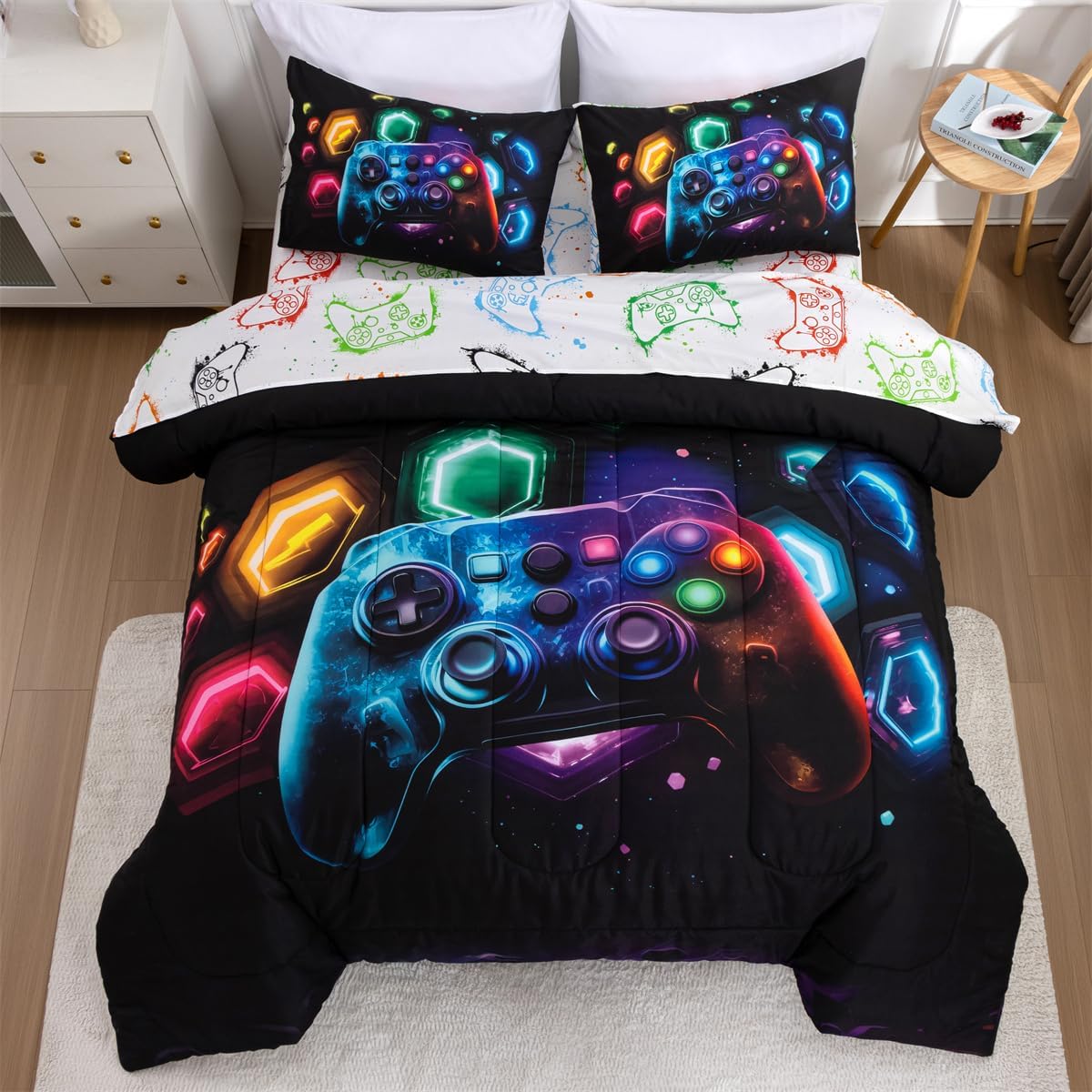 NTBED Game Console Comforter Set for Kids - Space Universe Design