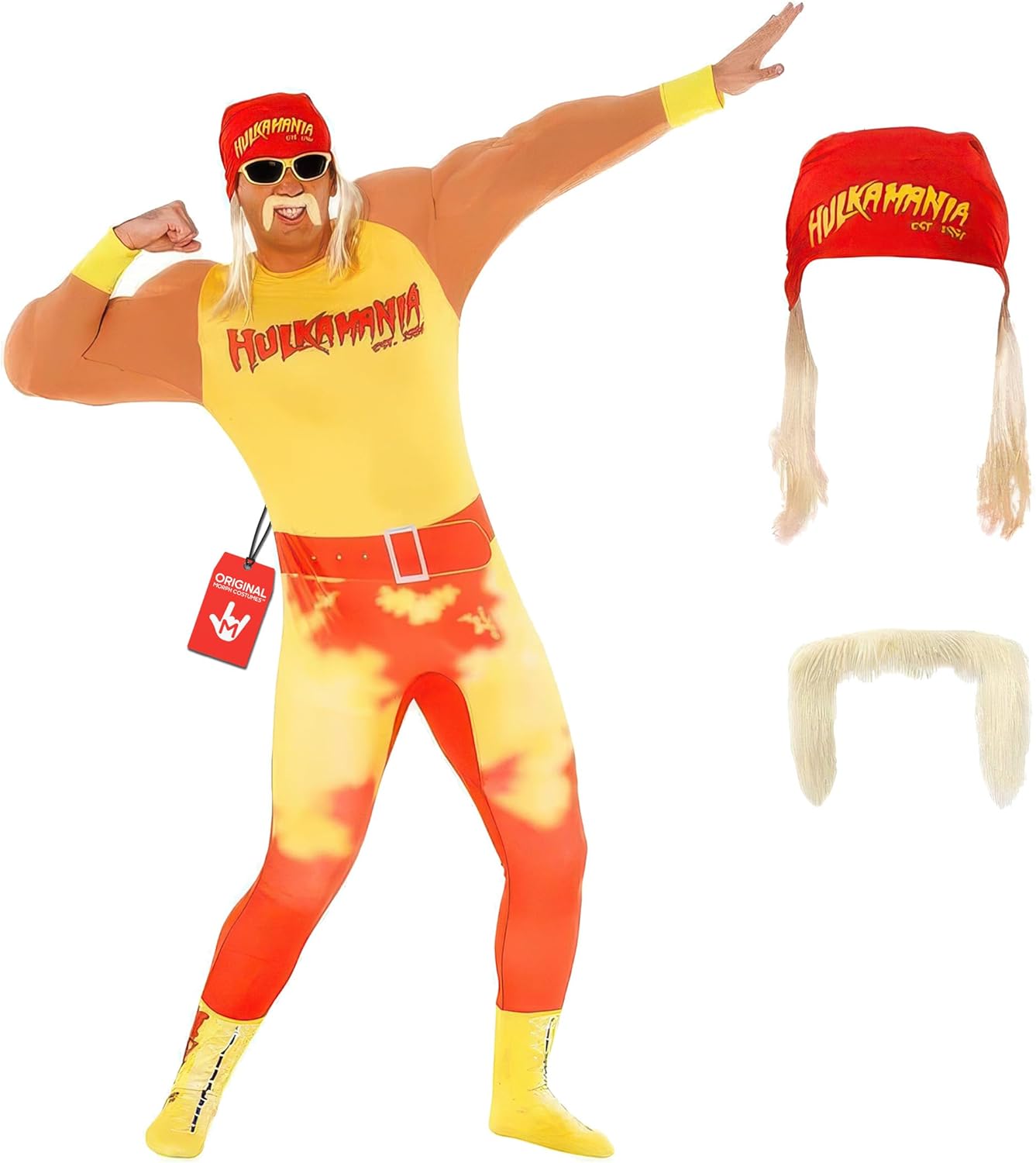 Morph Hulk Hogan Costume for Adults - WWE Iconic Look