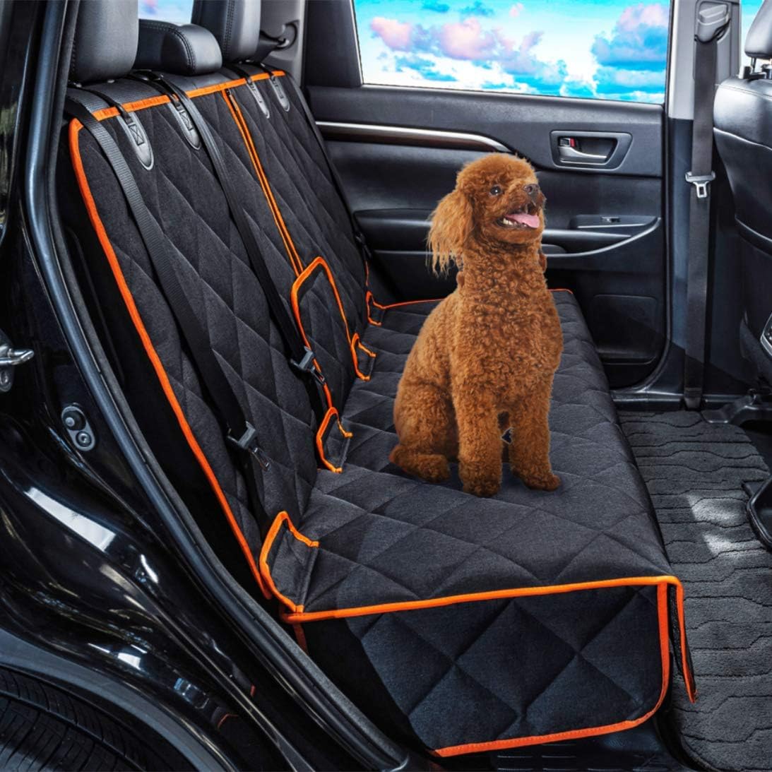 Car Seat Protector for Dogs - Heavy Duty Waterproof Cover