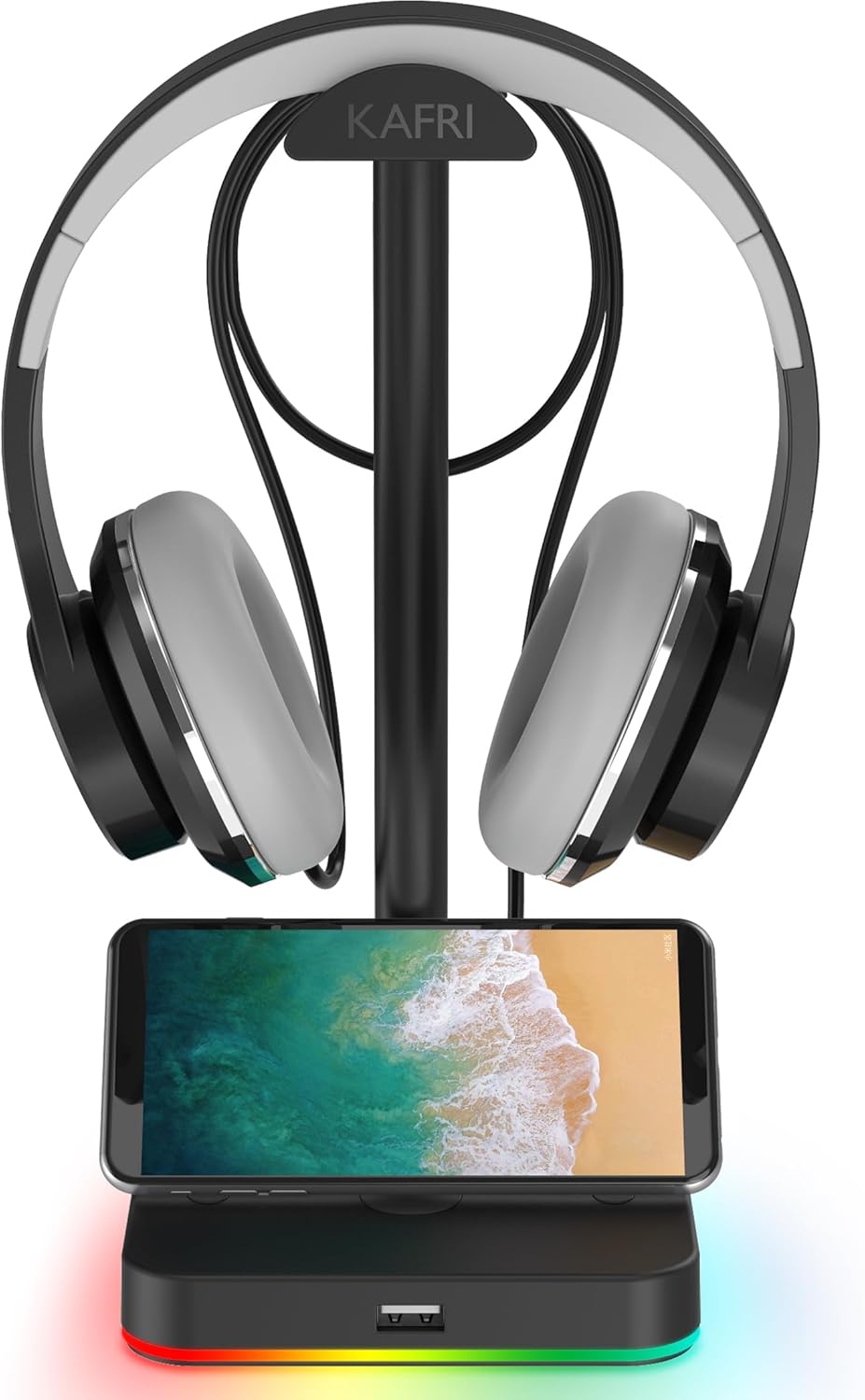 KAFRI RGB Headphone Stand - Gaming Desk Organizer